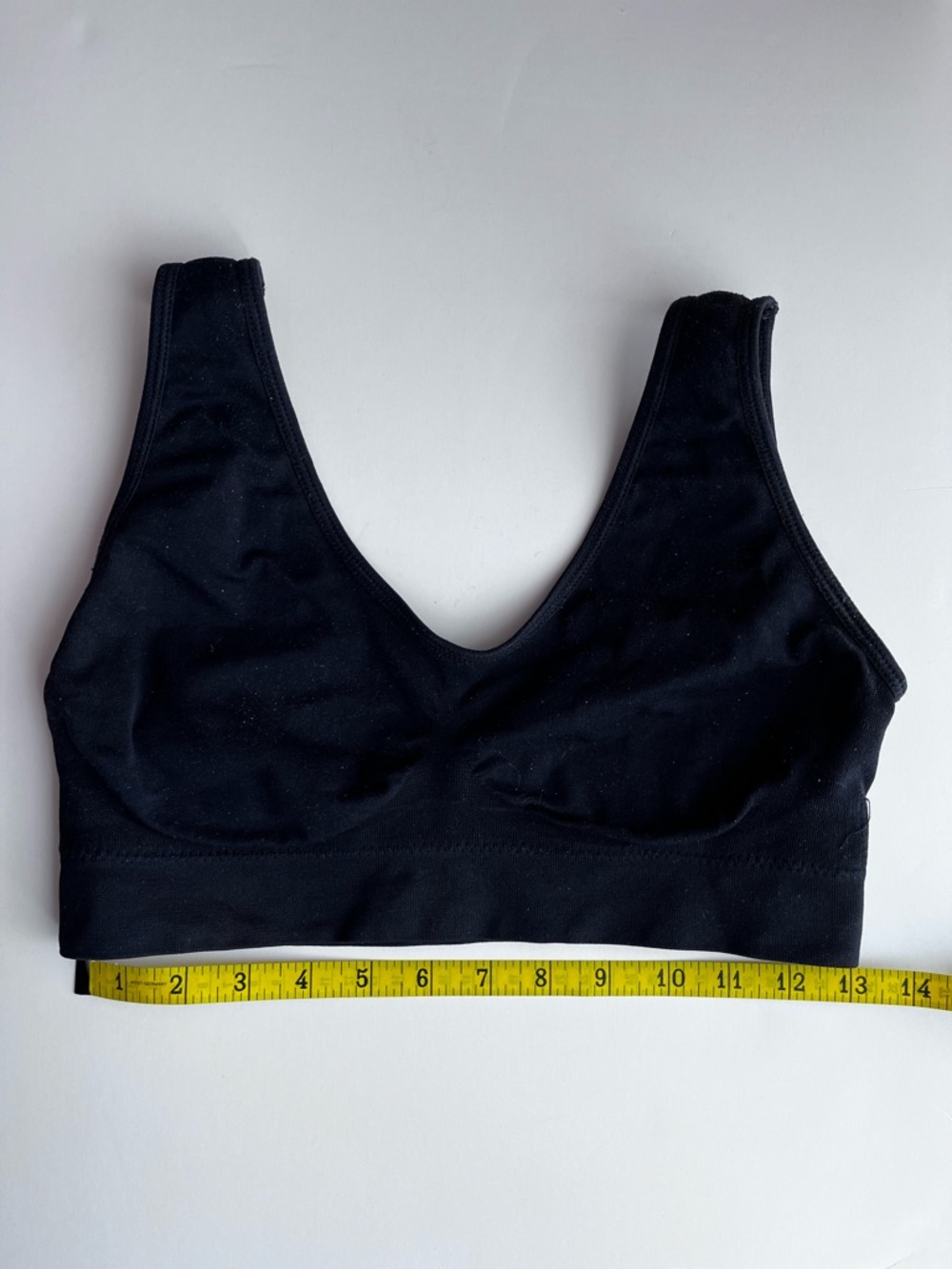 Seamless Comfortable Wide Strap No Underwire Black Bra Size XL - Picture 7 of 10